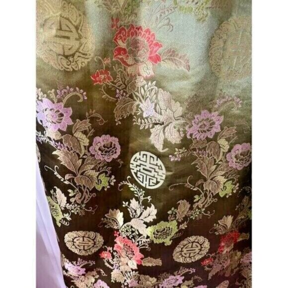 Vintage Silk Dragon Reversible Kimono Housecoat Robe Direct from Saigon Large - Picture 6 of 9